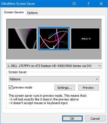 Screensaver on 3 monitors